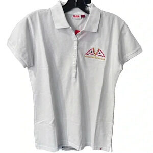 NWT Slam Manhattan Yacht Club Women’s Polo Shirt White Size Large